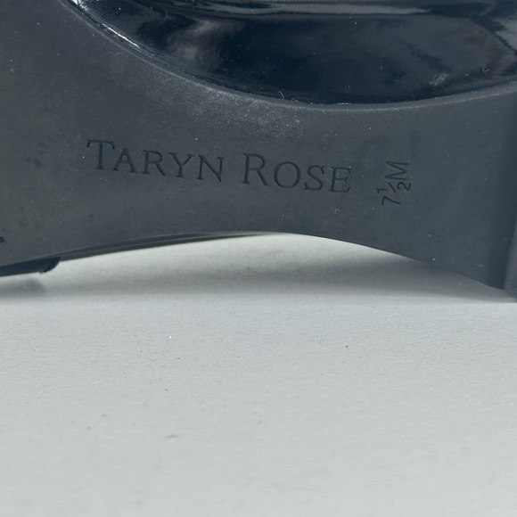 Taryn Rose Paislee Striped Wedge Sneaker Black Gray Leather Slip On Womens 7.5M - Picture 10 of 10